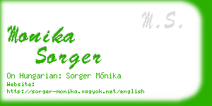monika sorger business card